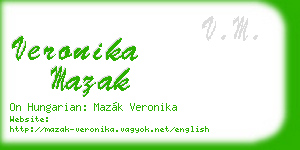 veronika mazak business card