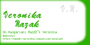 veronika mazak business card